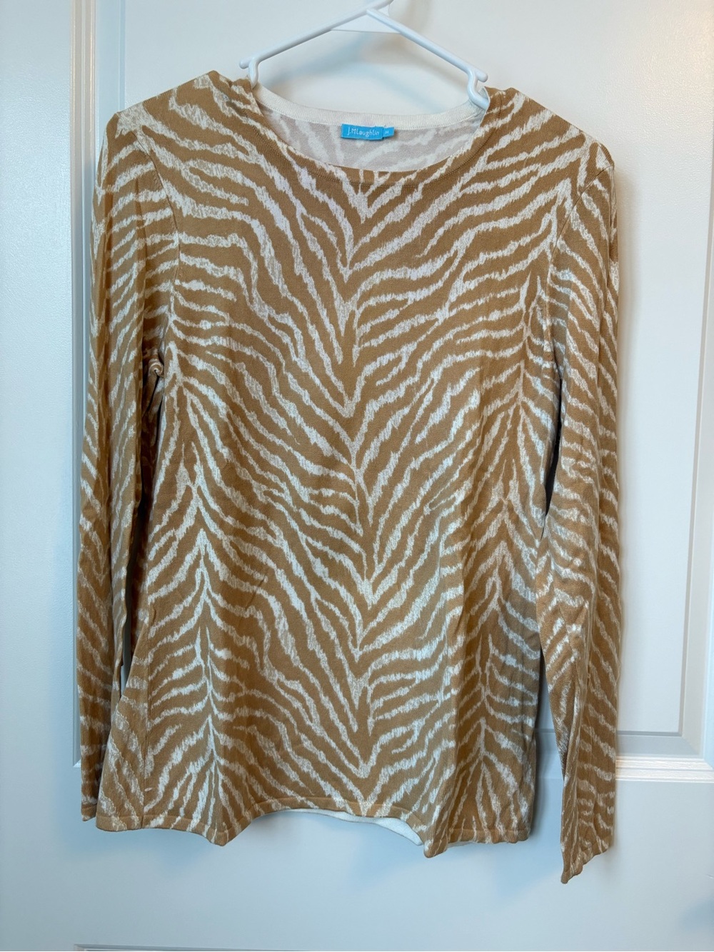J. McLaughlin Zebra Print Sweater Medium 🦓